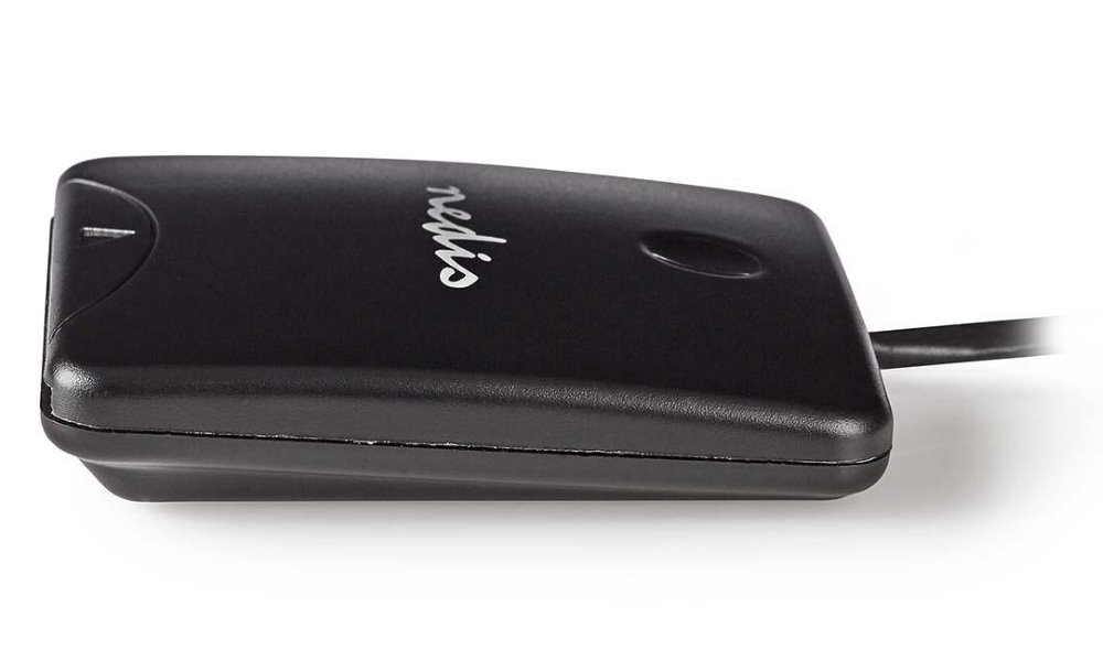NEDIS čtečka čipových karet CRDRU2SM1BK/ Smart Card ID-1/ eObčanka/ standartní biometrické čipy/ USB 2.0/ černá