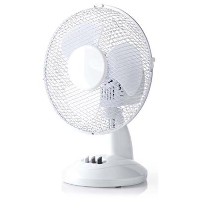 NEDIS stolní ventilátor/ průměr 23 cm/ výkon 22 W/ 2 rychlosti/ funkce oscilace/ kabel 1,5 m/ bílý