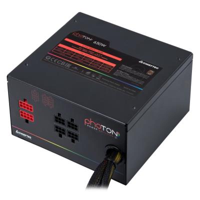 CHIEFTEC zdroj CTG-650C-RGB / Photon Series / 650W / 120mm fan / akt. PFC / modulární kabeláž / 80PLUS Bronze