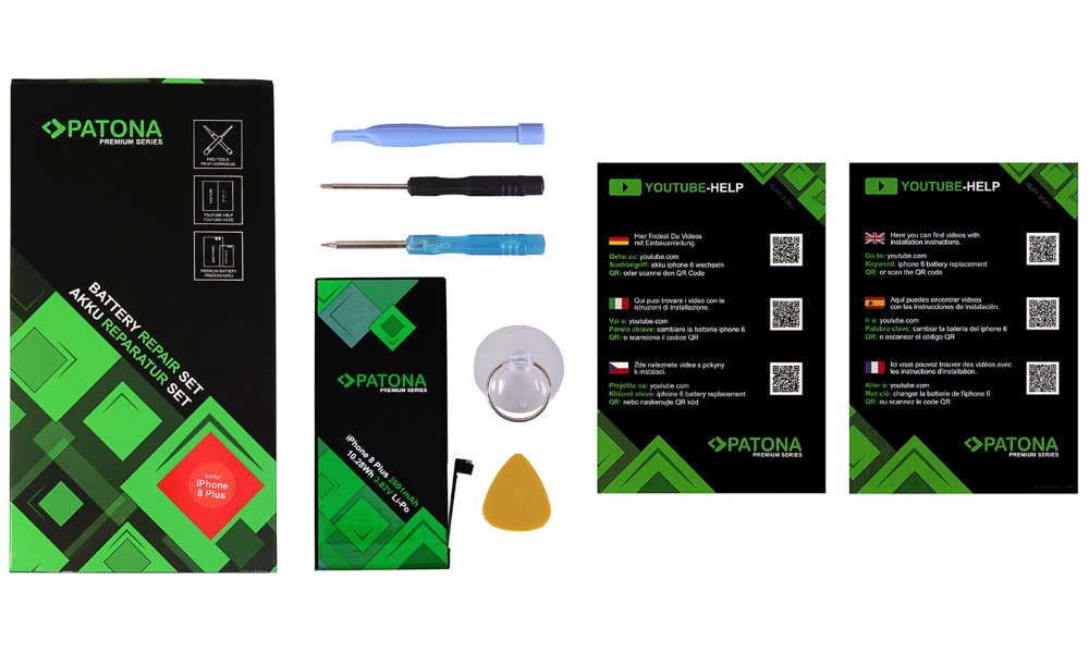 PATONA baterie pro mobilní telefon iPhone 8 PLUS, 2691mAh 3,82V Li-Pol + nářadí PREMIUM