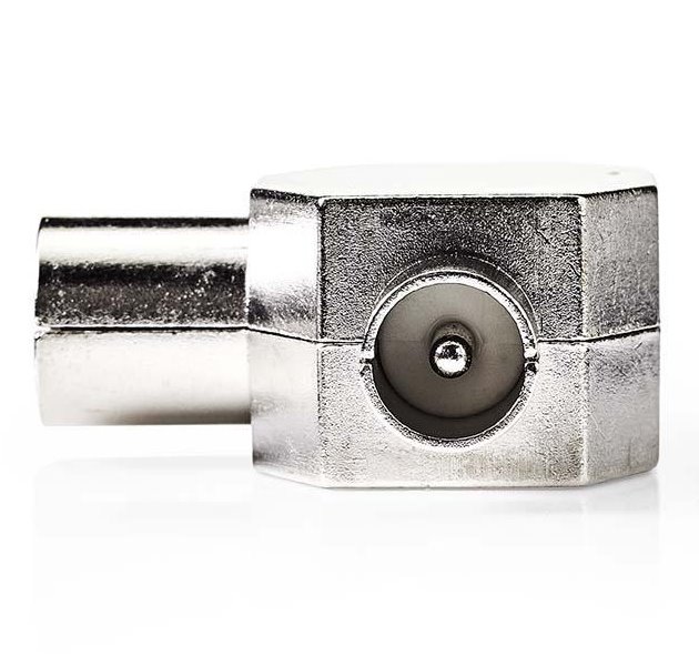 NEDIS koaxiální rozbočovač/ 2x IEC (koaxiální) zástrčka - IEC (koaxiální) zásuvka/ kov/ BOX