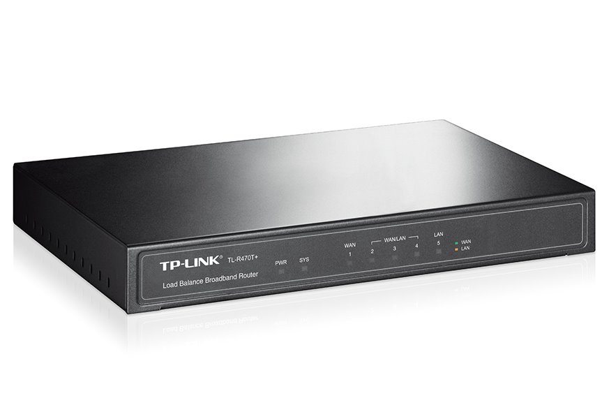 TP-Link TL-R470T+ / 5port Multi-WAN router/1x WAN, 1x LAN, 3 x měnitelný WAN/LAN