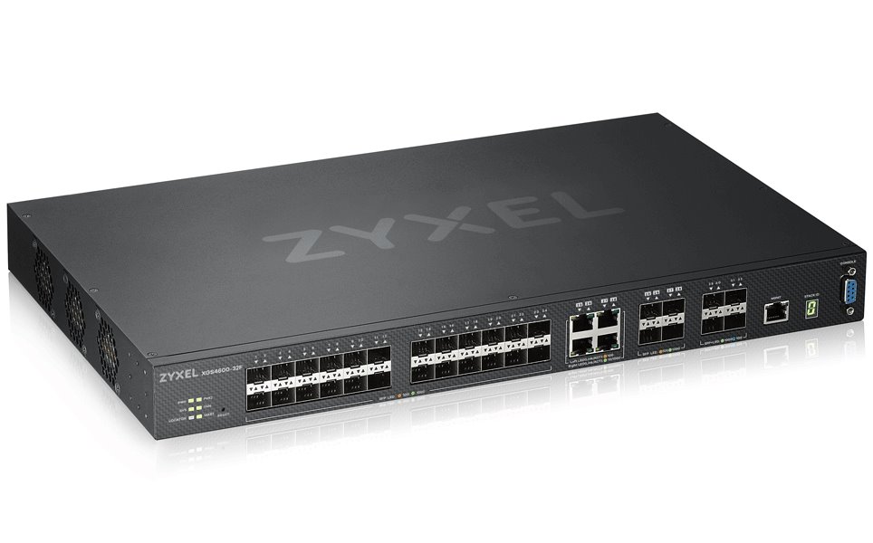 Zyxel XGS4600-32F  32-port Managed Layer3+ Gigabit switch, 24x Gigabit SFP + 4x Gigabit dual personality (RJ45/SFP) + 4x