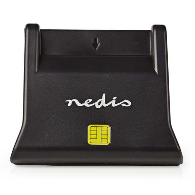NEDIS čtečka čipových karet CRDRU2SM3BK/ Smart Card ID-1/ eObčanka/ standardní biometrické čipy/ USB 2.0/ černá