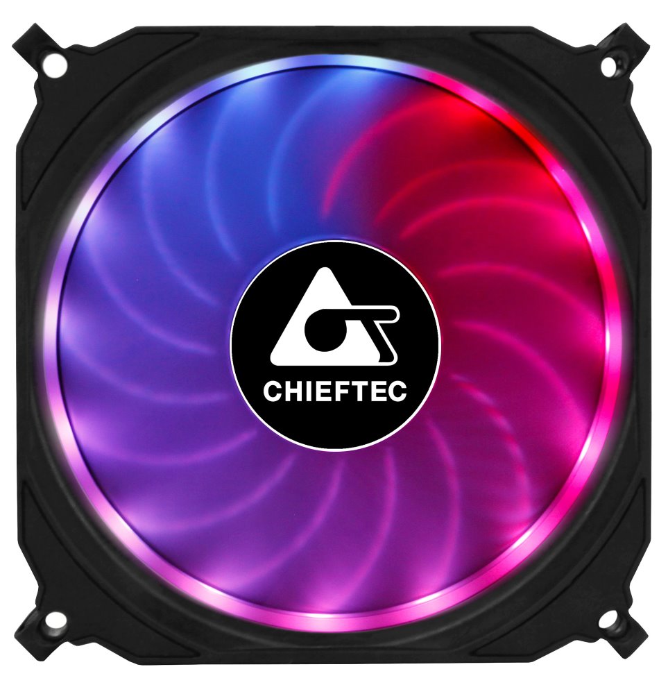CHIEFTEC ventilátor Tornado / 120mm fan / RGB LED / ultratichý 16 dBa