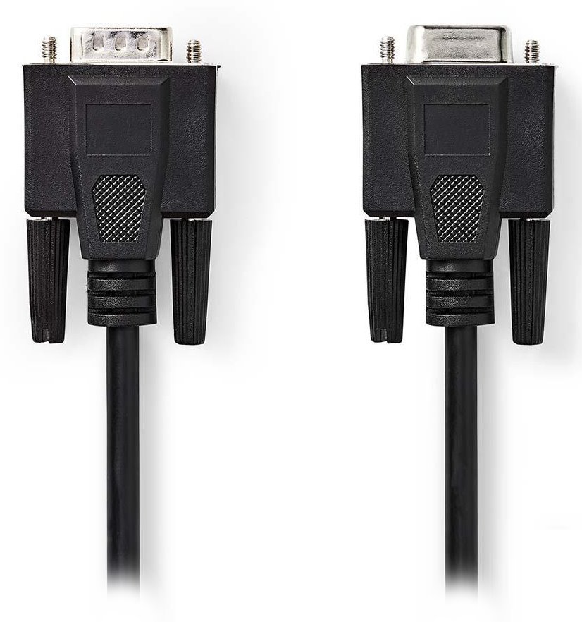 NEDIS prodlužovací kabel VGA (D-SUB)/ zástrčka VGA - zásuvka VGA/ černý/ 2m