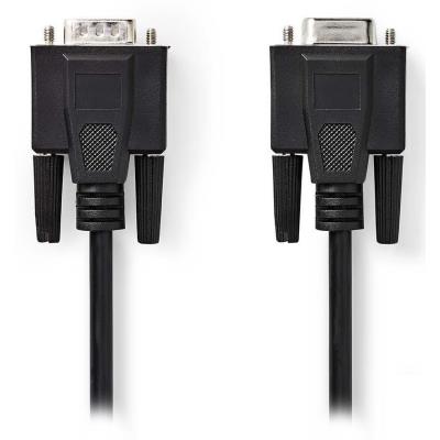 NEDIS prodlužovací kabel VGA (D-SUB)/ zástrčka VGA - zásuvka VGA/ černý/ 2m