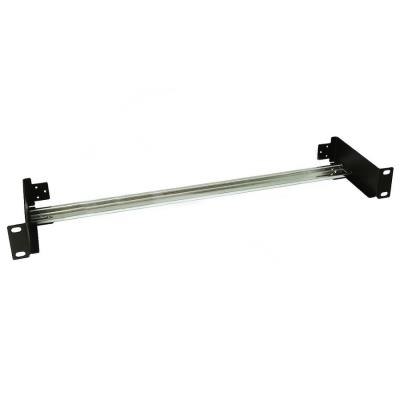 Solarix DIN lišta s držákem do 19" rozvaděče,1U černá RAL 9005 RAIL-1U-DIN