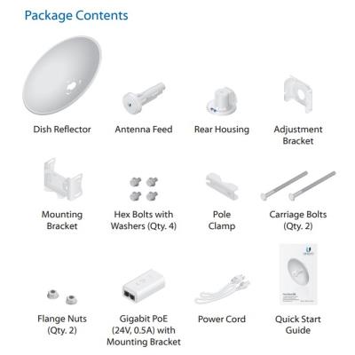 Ubiquiti PowerBeam 2AC 400 - AP/client 2.4GHz, anténa 18dBi MIMO2x2, airMAX AC, 1x Gbit RJ45, PoE 24V