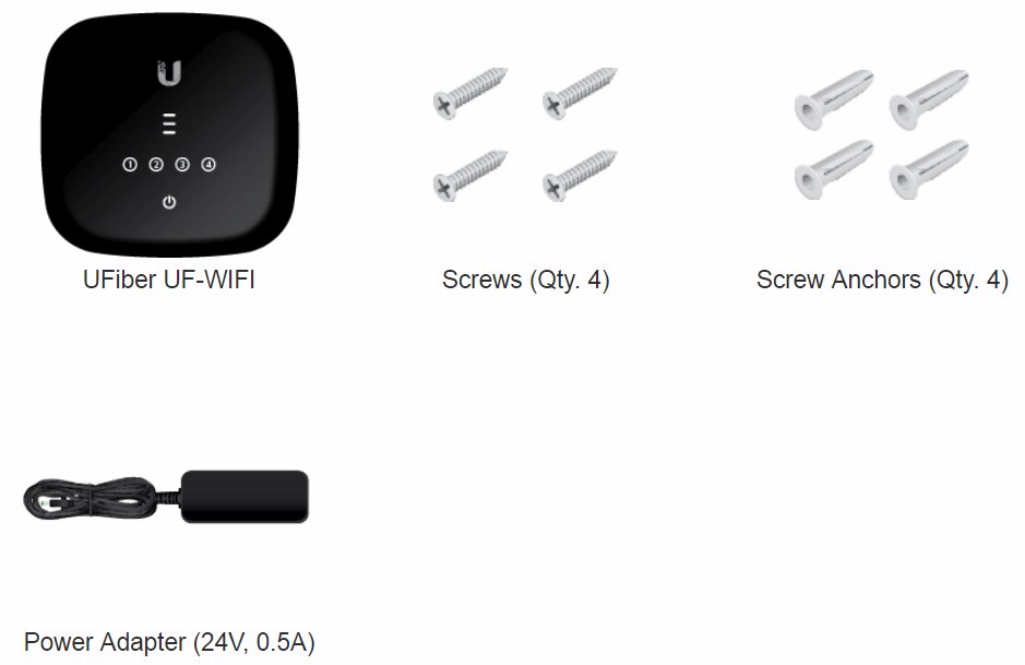 Ubiquiti UFiber WIFI - GPON klientská jednotka s Wi-Fi, 802.11n, 4x Gbit RJ45, SC/APC port, PoE 24V