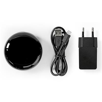 NEDIS Wi-Fi chytrý univerzální dálkový ovladač/ infračervený/ USB/ Google Home/ Alexa/ černý