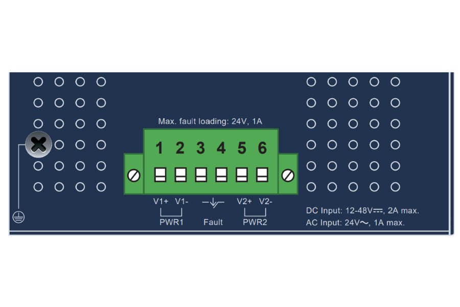 Planet IFGS-1822TF průmyslový switch, 16x100M + 2x1Gb/SFP, -40 až 75st.C, dual 9-48VDC, IP30, fanless