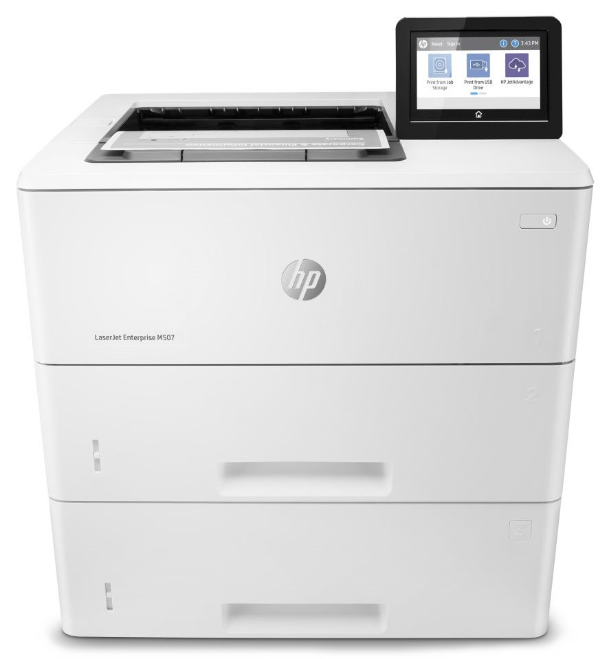HP LaserJet Enterprise M507x/ A4/ 43ppm/ 1200x1200dpi/ USB/ LAN/ duplex/ 550p tray/ Wifi/ dotykový panel