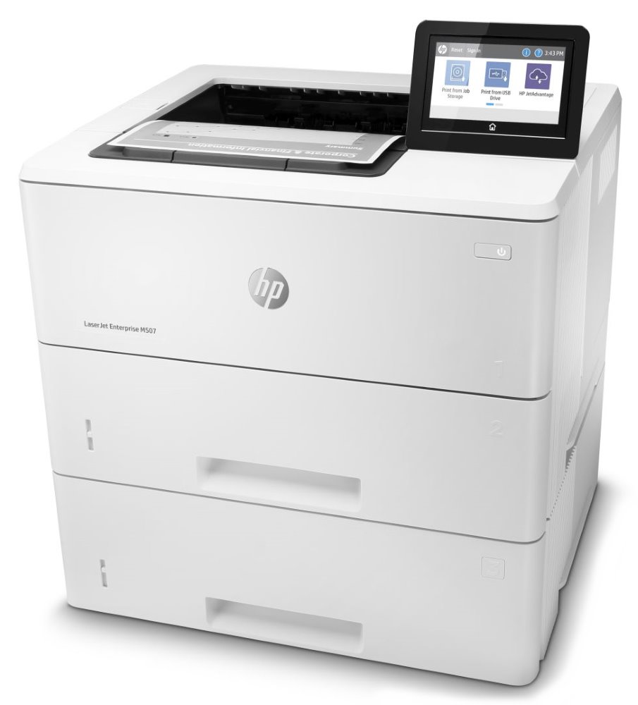 HP LaserJet Enterprise M507x/ A4/ 43ppm/ 1200x1200dpi/ USB/ LAN/ duplex/ 550p tray/ Wifi/ dotykový panel
