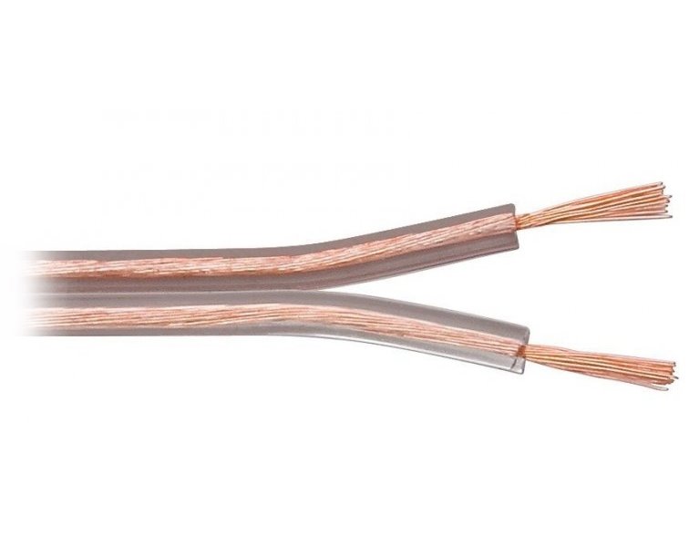PremiumCord kabel na propojení reproduktorů/ 2x 1,5mm / 10m / průhledný