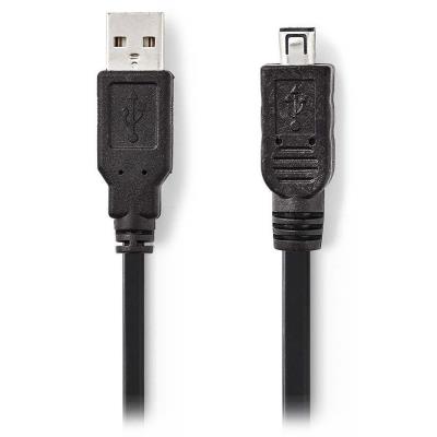 NEDIS kabel USB 2.0 USB/ zástrčka USB-A - zástrčka Hirose Mini 4kolíkový/ černá/ 2m