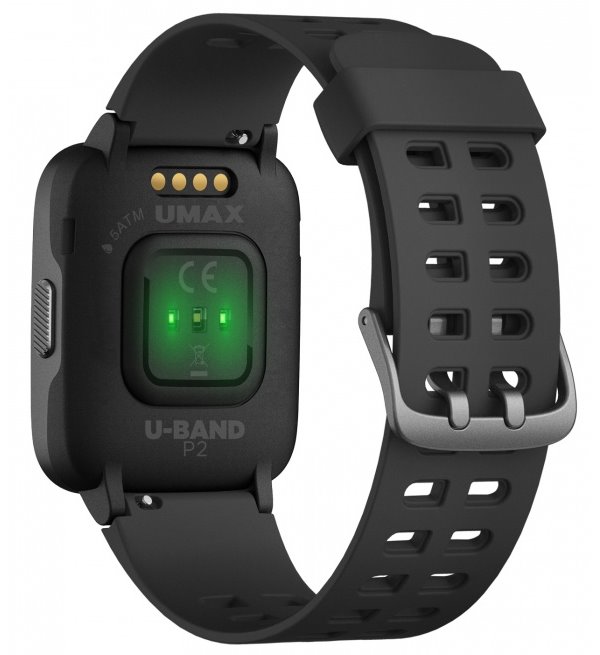 UMAX chytré hodinky U-Band P2 Black/ 1,3" IPS/ Bluetooth 4.2/ nRF52840/ ATM5/ iOS 8.0 +/ Android 4.3 +/ app Veryfit PRO