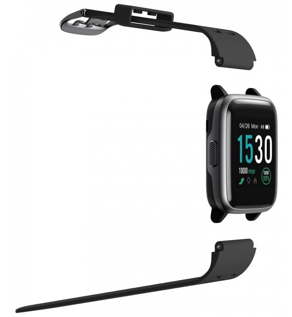 UMAX chytré hodinky U-Band P2 Black/ 1,3" IPS/ Bluetooth 4.2/ nRF52840/ ATM5/ iOS 8.0 +/ Android 4.3 +/ app Veryfit PRO
