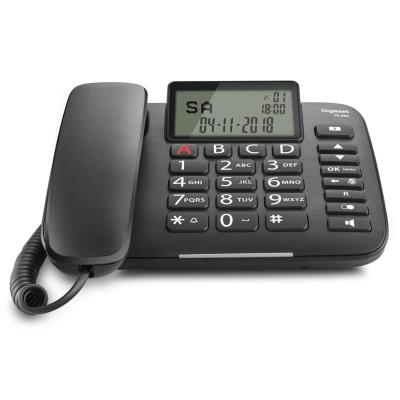 SIEMENS GIGASET DL380 - standardní telefon s displejem, seznam na 99 čísel, handsfree, CLIP, barva černá