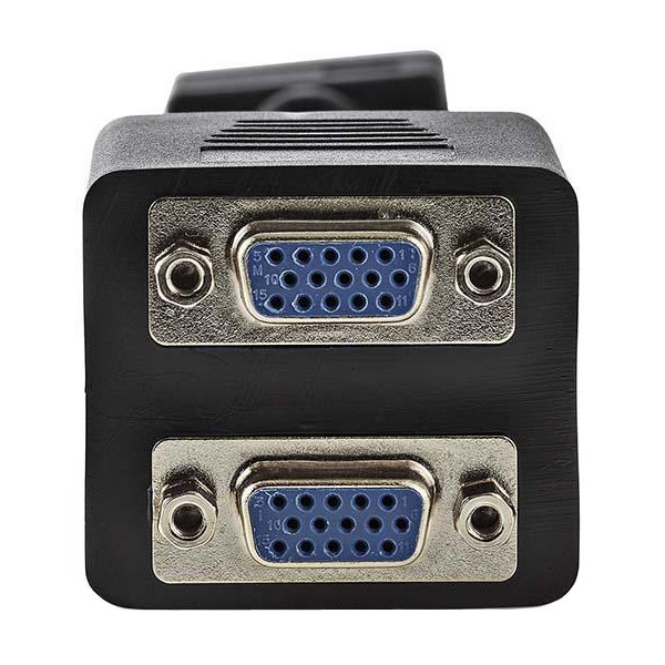 NEDIS rozbočovač kabel VGA/ 1x VGA (M) - 2x VGA (F)/ 20cm/ černý