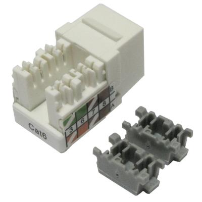 XtendLan Keystone jack RJ45, narážecí, CAT6, UTP, bílý, 90 st., narážení shora