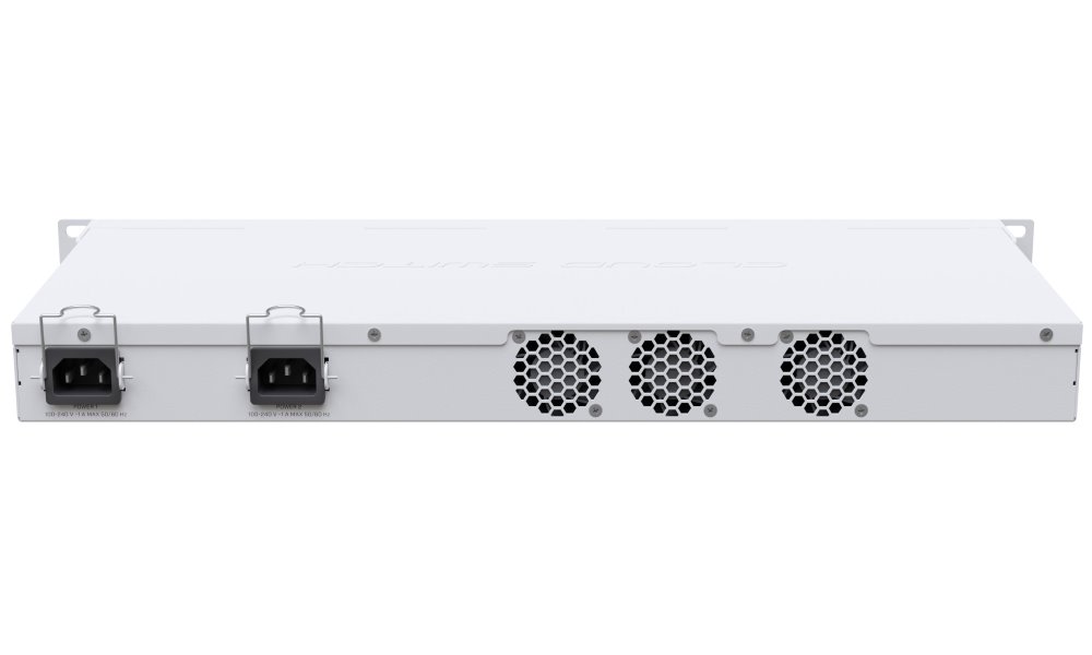 MikroTik Cloud Router Switch CRS326-24S+2Q+RM 650MHz CPU, 64MB, 2x 40 Gbps QSFP+, 24x 10 Gbps SFP+, ROS L5, PSU,1U
