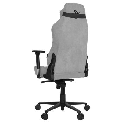 AROZZI herní židle VERNAZZA Soft Fabric Light Grey/ povrch Elastron/ světle šedá