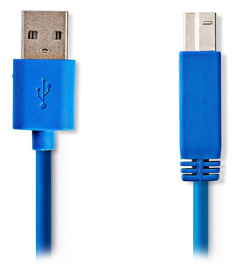 NEDIS kabel USB 3.2/ zástrčka USB-A - zástrčka USB-B/ k tiskárně apod./ modrý/ 3m