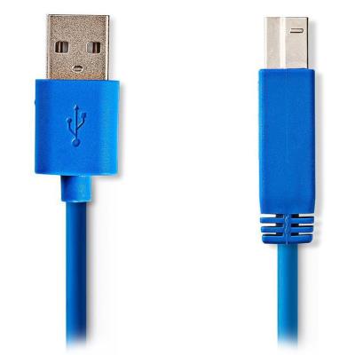 NEDIS kabel USB 3.2/ zástrčka USB-A - zástrčka USB-B/ k tiskárně apod./ modrý/ 3m