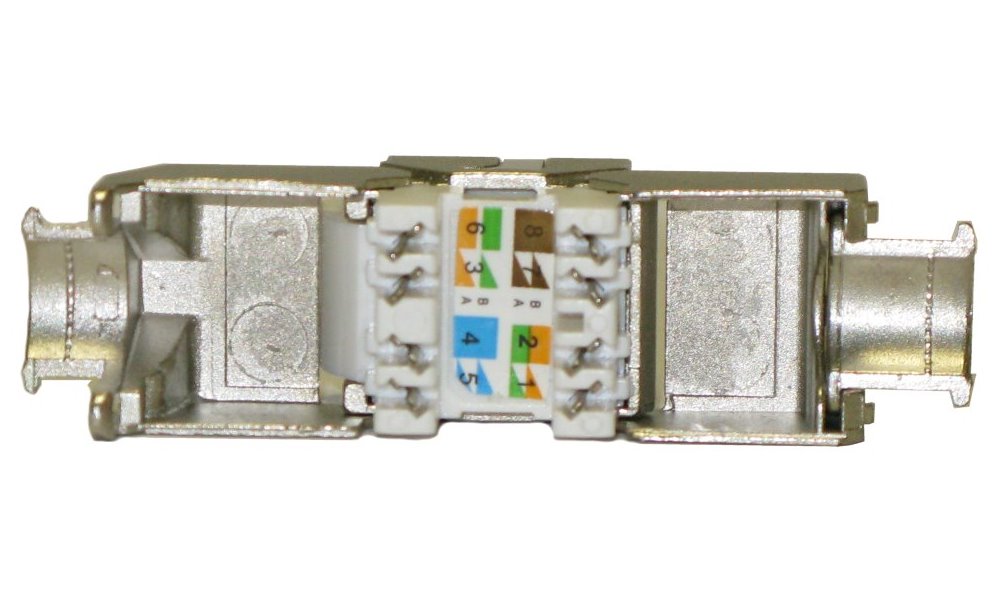 XtendLan Keystone jack RJ45, zaklapávací, CAT6A, STP, instalace bez nástrojů