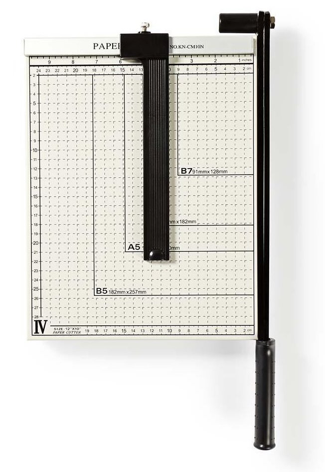 NEDIS řezačka na papír/ formát A4/ velikost řezu 210 x 297 mm/ kovová čepel/ černo-stříbrná