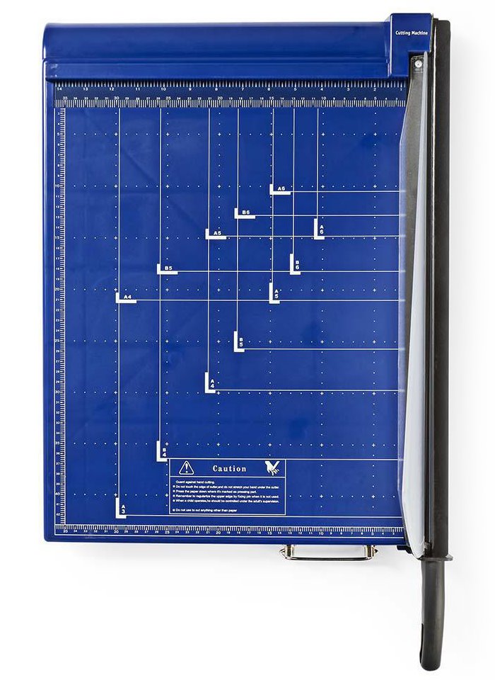 NEDIS řezačka na papír/ formát A3/ velikost řezu 297 x 420 mm/ kovová čepel/ černo-modrá