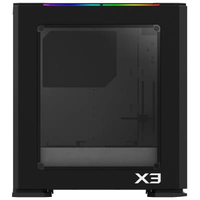Zalman skříň X3 BLACK / Middle tower / ATX / USB 3.0 / USB 2.0 / průhledná bočnice