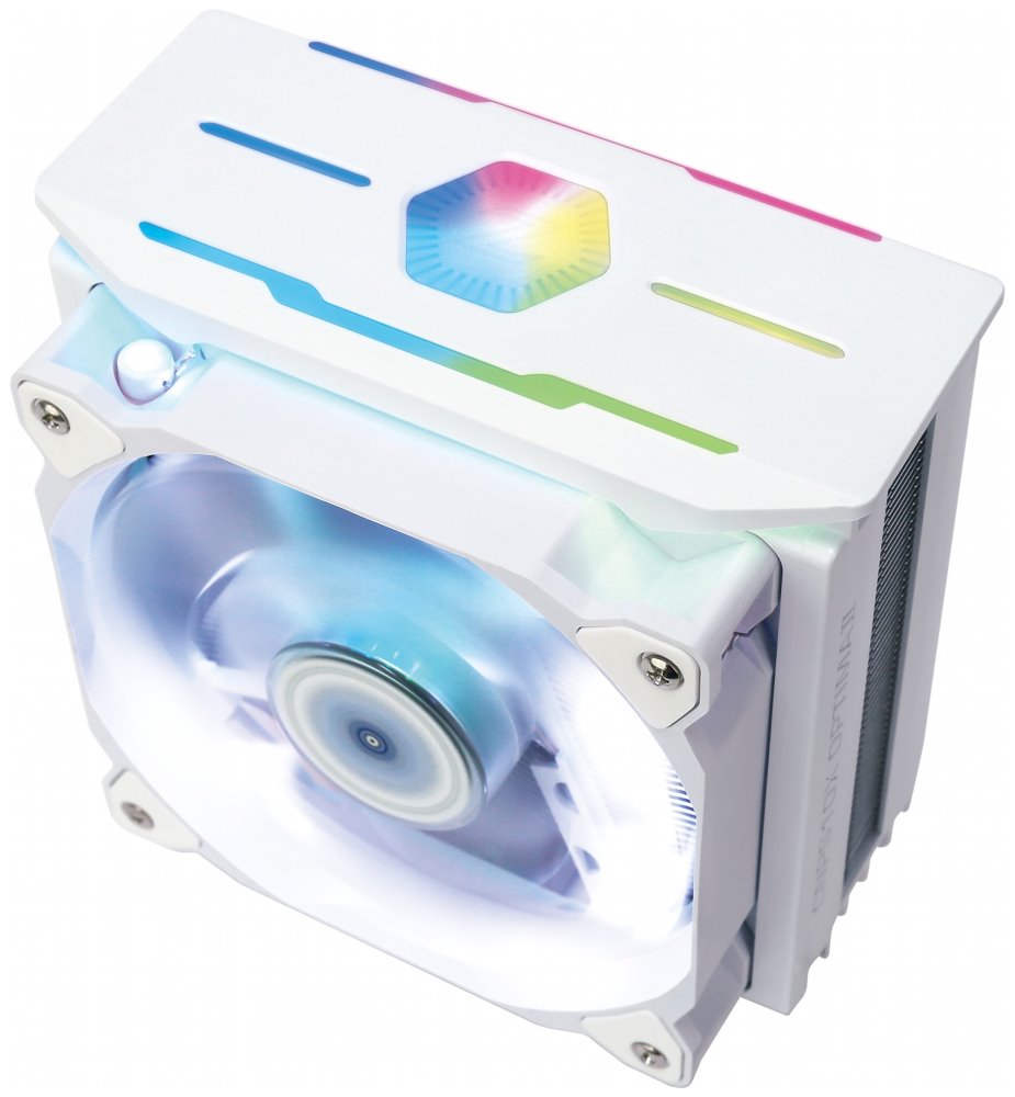 Zalman chladič CPU CNPS10X OPTIMA II / 120mm RGB ventilátor / heatpipe / PWM / výška 160mm / pro AMD i Intel / bílý