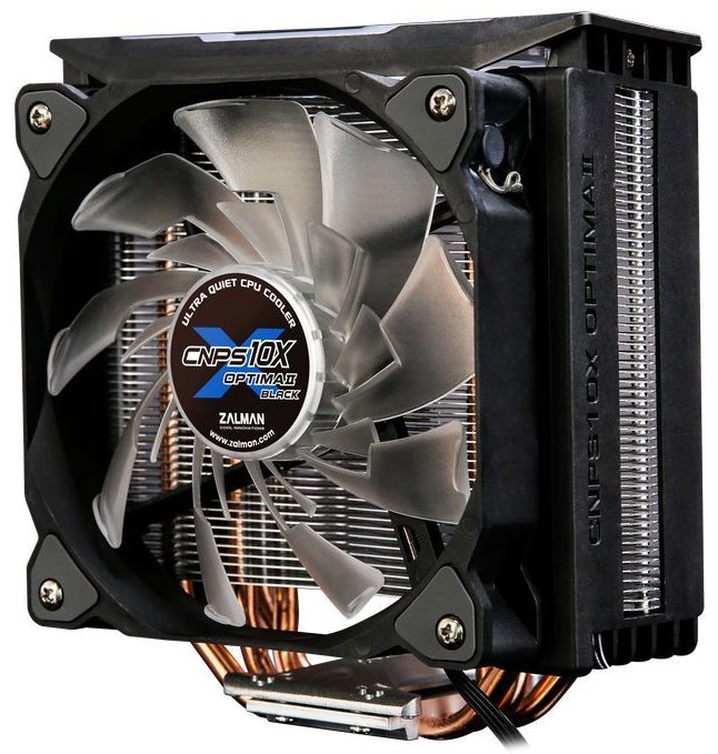 Zalman chladič CPU CNPS10X OPTIMA II BLACK / 120mm RGB ventilátor / heatpipe / PWM / výška 160mm / pro AMD i Intel