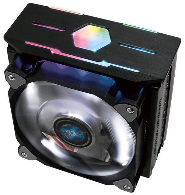Zalman chladič CPU CNPS10X OPTIMA II BLACK / 120mm RGB ventilátor / heatpipe / PWM / výška 160mm / pro AMD i Intel