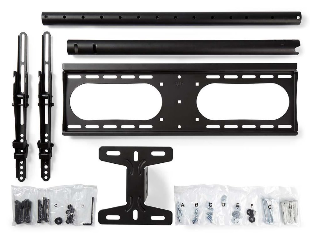 NEDIS stropní držák pro LCD a TV/ 42 - 65"/ nosnost 45 kg/ náklon ± 15°/ otáčení 24°/+24°/ ocel/ černý