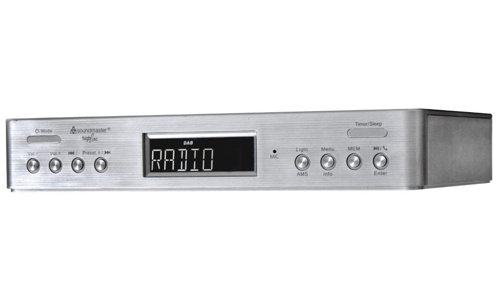 Soundmaster UR2045SI kuchyňské rádio s DAB+ / RDS / BT/  Duální alarm/ časovač / stříbrný
