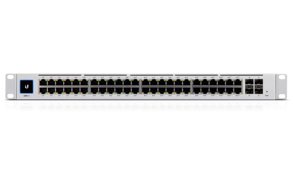 Ubiquiti UniFi Switch Pro 48 PoE - 48x GbE, 4x SFP+, 40x PoE+, 8x PoE++ (PoE budget 600W)