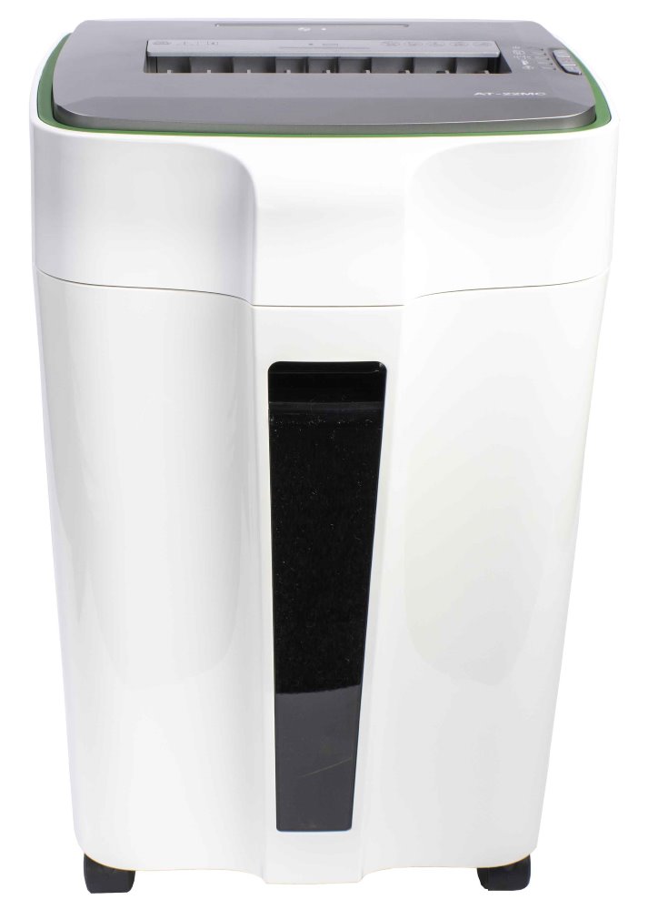 AT skartovač AT-22MC/ řez 2x10 mm/ prac. šíře 230 mm/ kapacita 10 listů/ objem koše 30 l/ stupeň utajení P5/ šedo-bílý