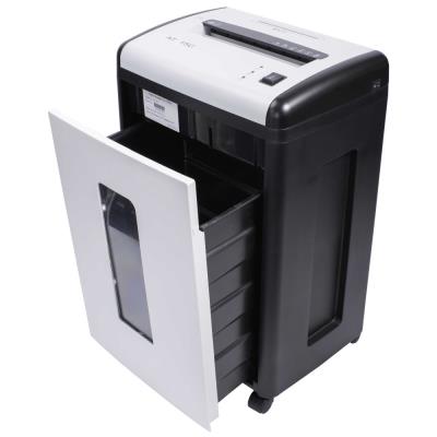 AT skartovač AT-15C/ řez 4x50 mm/ pracovní šíře 230 mm/ kapacita 15 listů/ objem koše 22 l/ stupeň utajení P3/ bílý