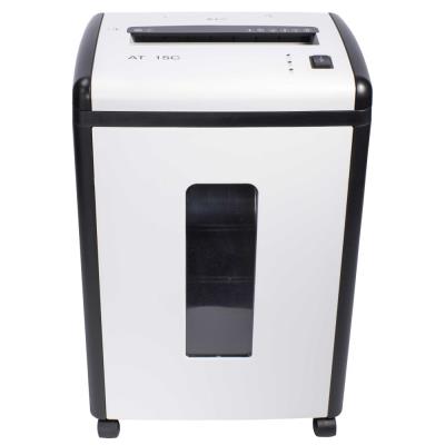 AT skartovač AT-15C/ řez 4x50 mm/ pracovní šíře 230 mm/ kapacita 15 listů/ objem koše 22 l/ stupeň utajení P3/ bílý