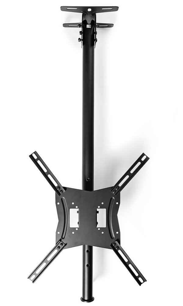 NEDIS stropní držák pro LCD a TV/ 26 - 42"/ nosnost 20 kg/ náklon 25°/ úhel otáčení 90°/ nastavitelná výšká/ ocel/ černý