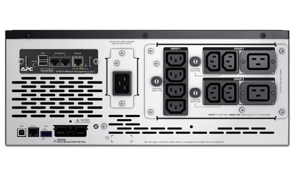 APC Smart-UPS X 2200VA (1980W)/ 4U/ Rack/Tower/ LINE-INTERAKTIVNÍ/ 200-240V/ LCD/ with Network Card (AP9631)
