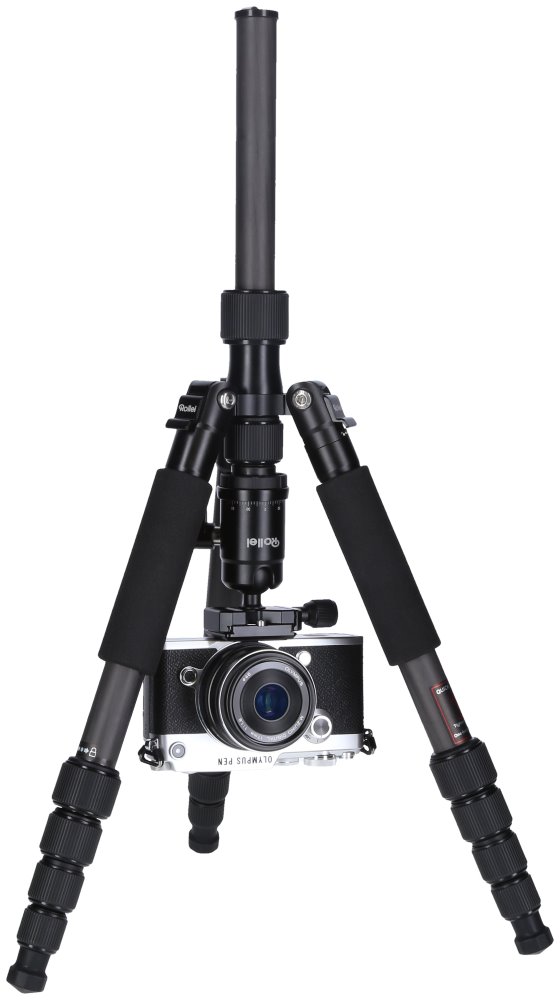 Rollei Stativ Compact Traveler No 1 Carbon/ Zátěž 8kg/ Vytažený 142 cm/ Karbon/ Černý