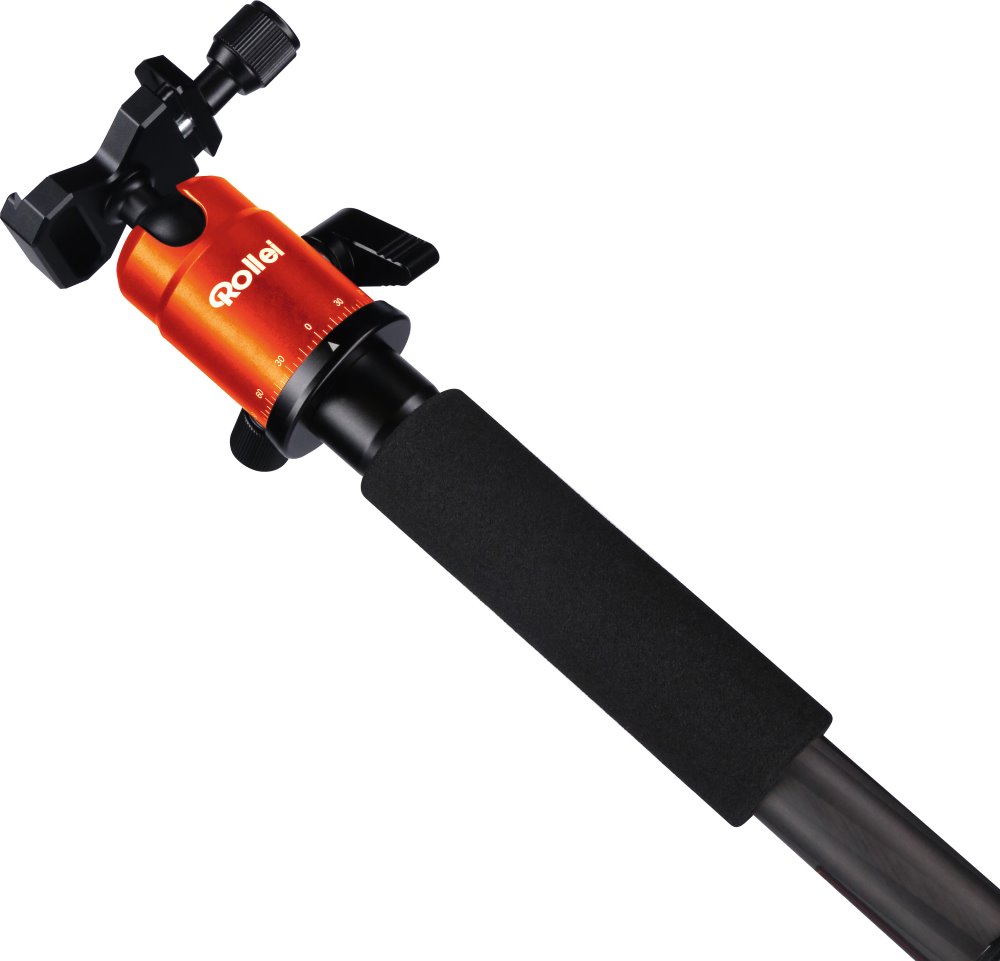Rollei Stativ Compact Traveler No 1 Carbon/ Zátěž 8kg/ Vytažený 142 cm/ Karbon/ Oranžový