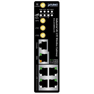 Planet IoT/M2M průmyslová brána, 1xWAN+3xLAN 1Gb, 2xLTE, WiFi ac, GPS, 3xCOM, I/O, DIN, IP30, -36/+75C, 9-36VDC