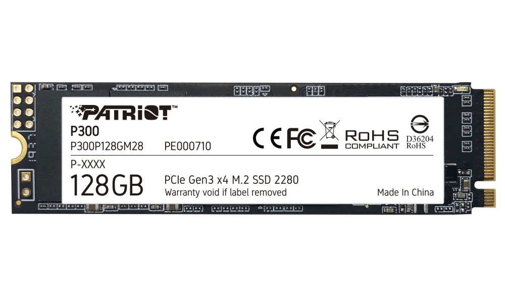 PATRIOT P300 128GB SSD / Interní / M.2 PCIe Gen3 x4 NVMe 1.3 / 2280