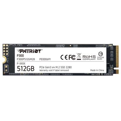 PATRIOT P300 512GB SSD / Interní / M.2 PCIe Gen3 x4 NVMe 1.3 / 2280