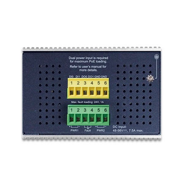 Planet IGS-6325-8UP2S průmyslový L3 switch, 8x1Gb, 2x2.5Gb SFP, PoE 802.3bt 360W, 48-54VDC, -40~75°C, fanless